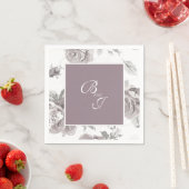 Serviette En Papier Serviettes de soirée rose rose Dusty (En situation)