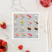 Serviette En Papier Serviettes de sushi (En situation)