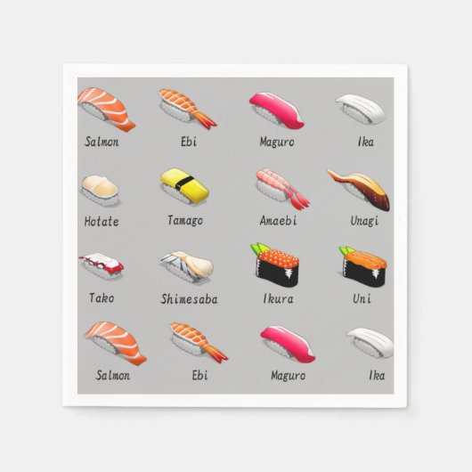 Serviette En Papier Serviettes de sushi (Devant)