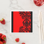 Serviette En Papier serviettes de table baroque rouge vif (En situation)