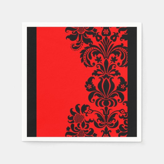 Serviette En Papier serviettes de table baroque rouge vif (Devant)