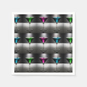 Serviette En Papier Serviettes de table en verre de Martini (Devant)