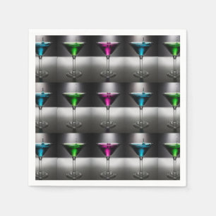 Serviette En Papier Serviettes de table en verre de Martini