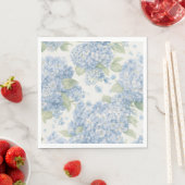 Serviette En Papier Serviettes de table florales Hydrangea bleue (En situation)