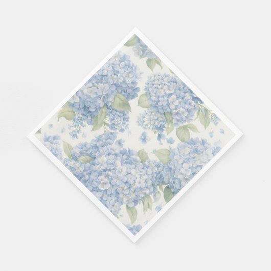 Serviette En Papier Serviettes de table florales Hydrangea bleue (Coin)