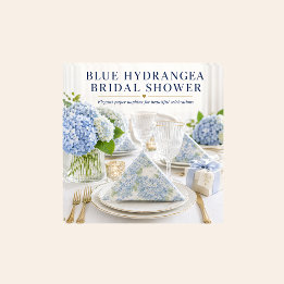 Serviette En Papier Serviettes de table florales Hydrangea bleue pour
