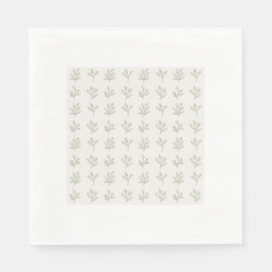 Serviette En Papier Serviettes de table minimalistes botaniques pour d