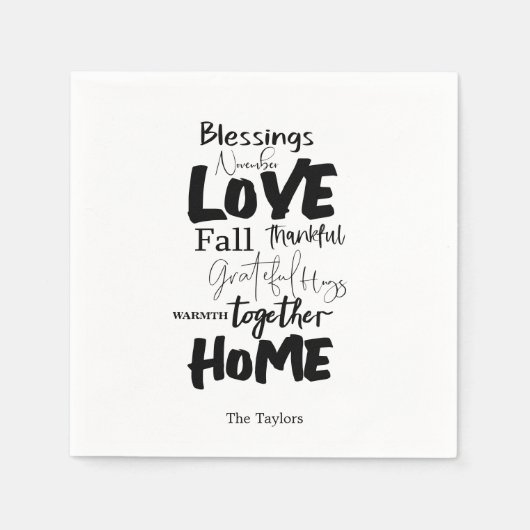 Serviette En Papier Serviettes de Thanksgiving (Devant)