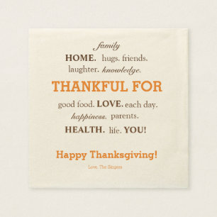 Serviette En Papier Serviettes de thanksgiving