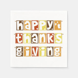 Serviette En Papier Serviettes de thanksgiving