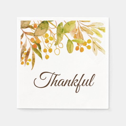 Serviette En Papier Serviettes de Thanksgiving rustiques (Devant)