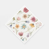 Serviette En Papier Serviettes de thé florales aquarelle (Coin)