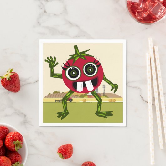 Serviette En Papier Serviettes de tomate mignonnes (En situation)