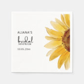 Serviette En Papier Serviettes de tournesol aquarelle pour douche de m (Devant)