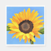 Serviette En Papier Serviettes de tournesol jaune Ciel bleu (Devant)