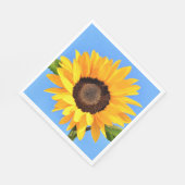Serviette En Papier Serviettes de tournesol jaune Ciel bleu (Coin)