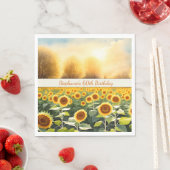 Serviette En Papier Serviettes de tournesol personnalisées - Charme ru (En situation)