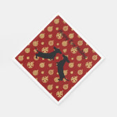 Serviette En Papier Serviettes de vacances Red et Gold (Coin)