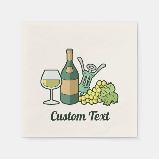 Serviette En Papier Serviettes de vin blanc (Devant)