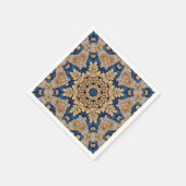 Serviette En Papier Serviettes décoratives bleu or (Coin)