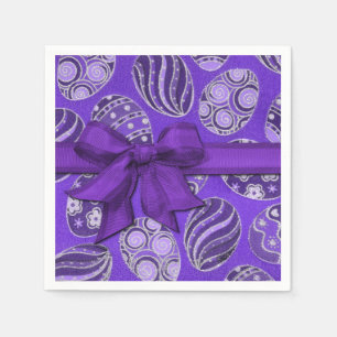 Serviette En Papier Serviettes décoratives en ruban violet de Pâques