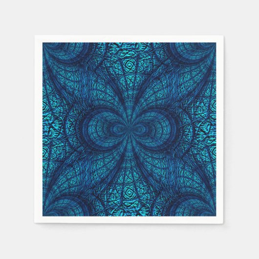 Serviette En Papier Serviettes décoratives Turquoise bleu (Devant)