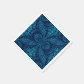 Serviette En Papier Serviettes décoratives Turquoise bleu (Coin)