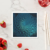 Serviette En Papier Serviettes décoratives Turquoise bleu (En situation)