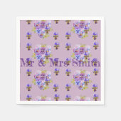 Serviette En Papier Serviettes décoratives Violet Pensée Délabré lilas (Devant)