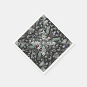 Serviette En Papier Serviettes décoratives violettes argentées (Coin)