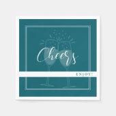 Serviette En Papier Serviettes Deep Petrol Custom Party (Devant)