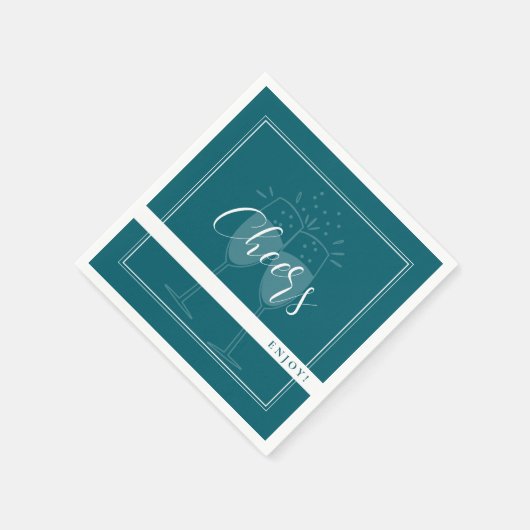 Serviette En Papier Serviettes Deep Petrol Custom Party (Coin)