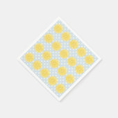 Serviette En Papier Serviettes de'été citron et bleu clair (Coin)