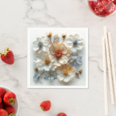 Serviette En Papier "Serviettes d'élégance florale (En situation)