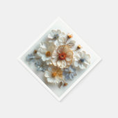 Serviette En Papier "Serviettes d'élégance florale (Coin)