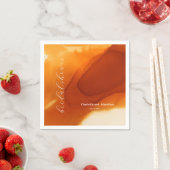 Serviette En Papier Serviettes d'Encre Moderne Brûlée Simple (En situation)