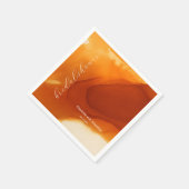 Serviette En Papier Serviettes d'Encre Moderne Brûlée Simple (Coin)