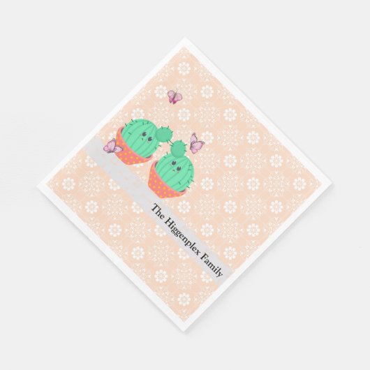 Serviette En Papier Serviettes design avec cactus (Coin)