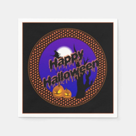 Serviette En Papier Serviettes d'Halloween en sorcière (Devant)