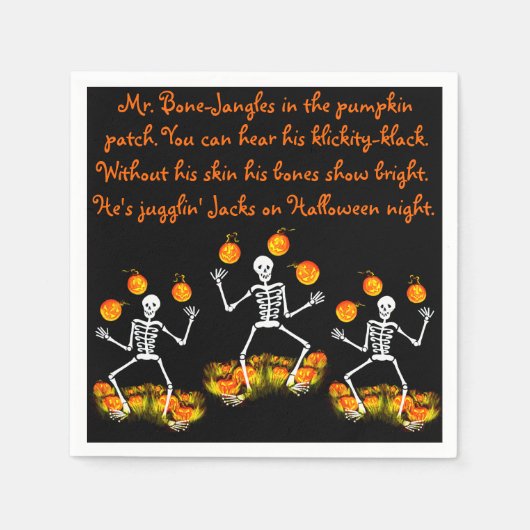 Serviette En Papier Serviettes d'Halloween "M. os-Jangles" (Devant)