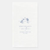 Serviette En Papier Serviettes d'hôtes Dusty Blue Floral (Devant)