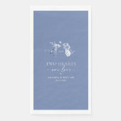 Serviette En Papier Serviettes d'hôtes Dusty Blue Floral (Devant)