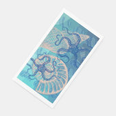 Serviette En Papier Serviettes d'hôtes en papier bleu profond Abstrait (Coin)
