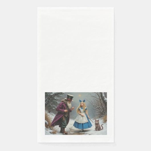 Serviette En Papier serviettes d'hôtes en papier Winter Alice (Devant)