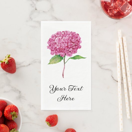 Serviette En Papier Serviettes d'hôtes Hydrangea rose (En situation)