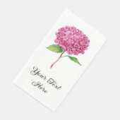 Serviette En Papier Serviettes d'hôtes Hydrangea rose (Coin)
