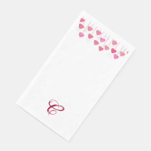 Serviette En Papier Serviettes d'hôtes Monogrammed Valentines Day (Coin)