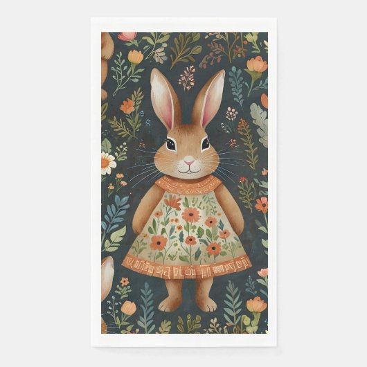 Serviette En Papier Serviettes d'hôtes Springtime Bunny Magic (Devant)