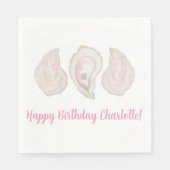 Serviette En Papier Serviettes d'huître rose (Devant)