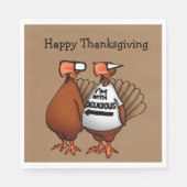 Serviette En Papier Serviettes d'Humour de Thanksgiving (Devant)